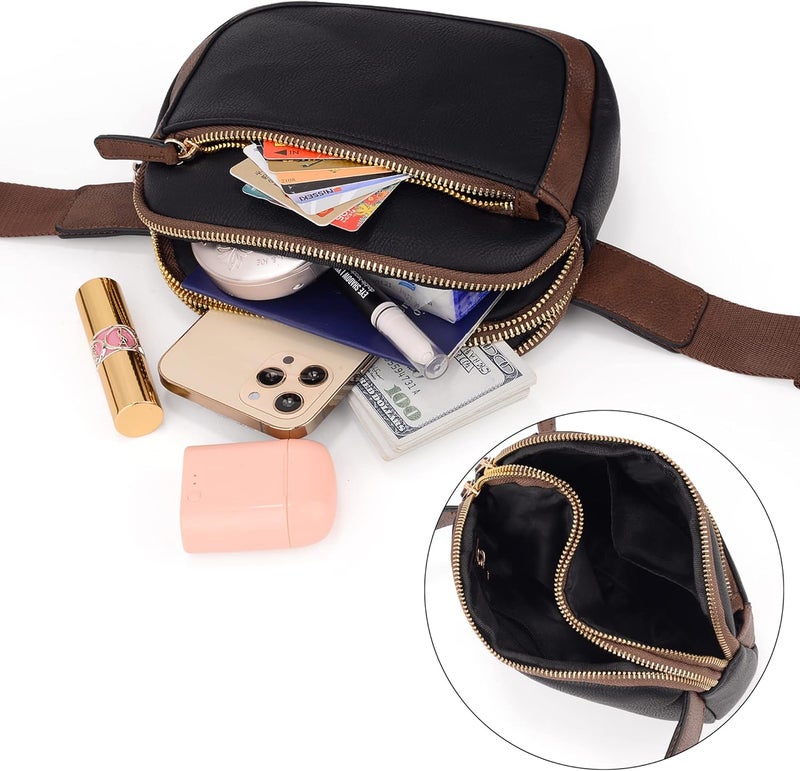 UTO Fanny Pack for Women Crossbody Trendy Fashion Belt Purse Chest Waist Hip Bumbag for Outdoor Shopping Travel Hiking - Image 3